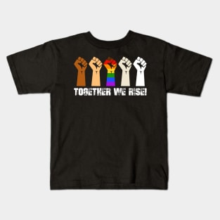 Black Lives Matter Together We Rise Kids T-Shirt